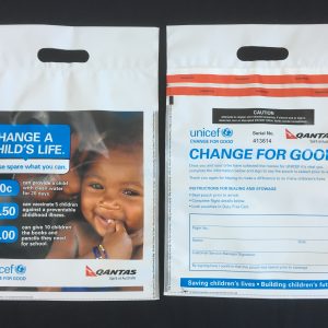 Change for good tamper evident coin bags